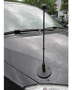  magnetisch haftender Autofahnen-Ständer Diplomat-1-Black 